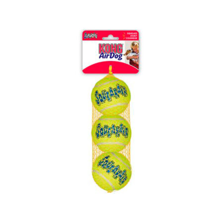 kong airdog squeaker ball x3