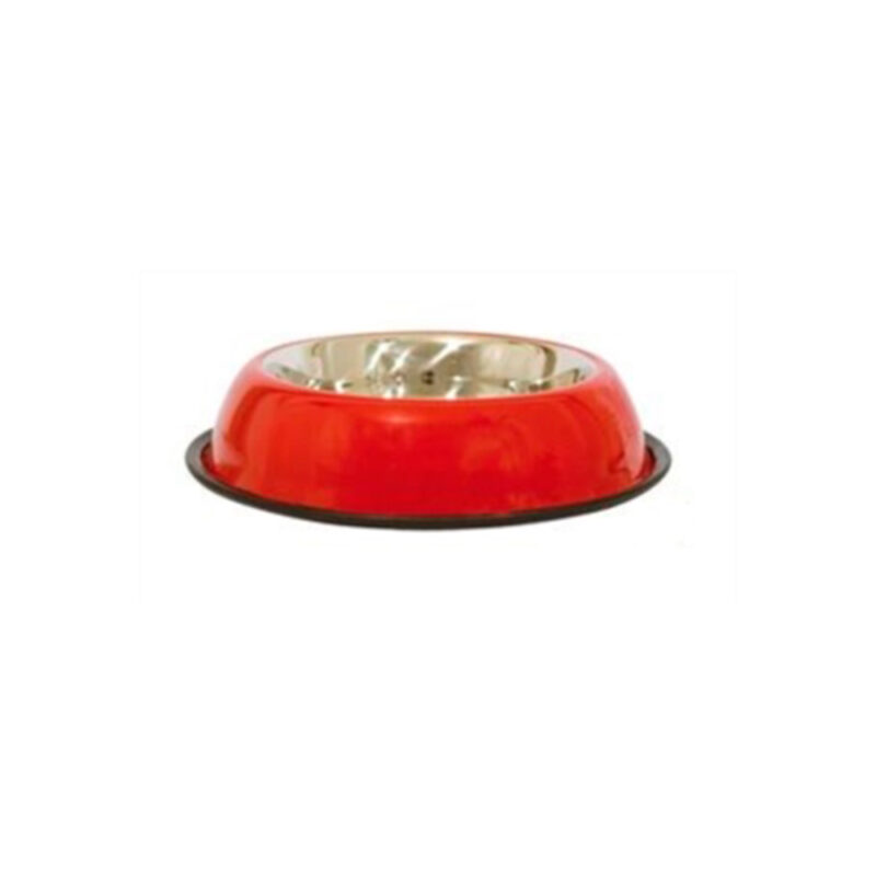 Comedero antideslizante para perro color rojo 0.9 L