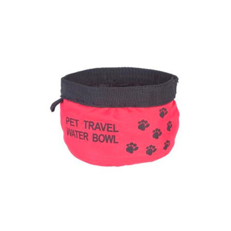 Comedero flexible rojo y negro para perro