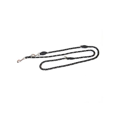Correa julius k9 adiestramiento 2.2m x 12mm negro reflectante
