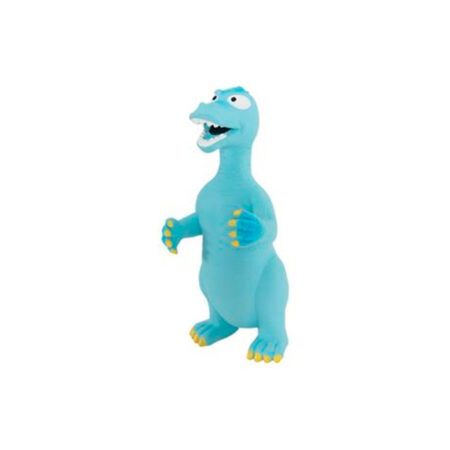Juguete latex dino para perro 24 cm azul