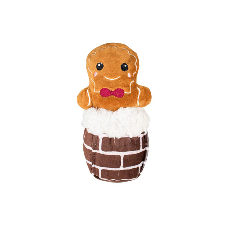 Juguete peluche navidad pan de jengibre para perro