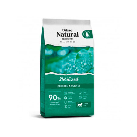 Dibaq natural moments gato esterilizado de pavo