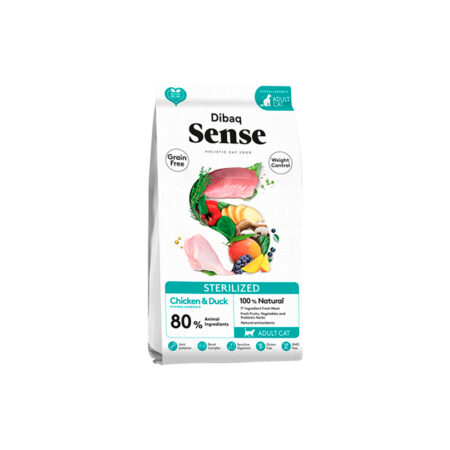 dibaq sense gato grain free esterilizado pollo y pato