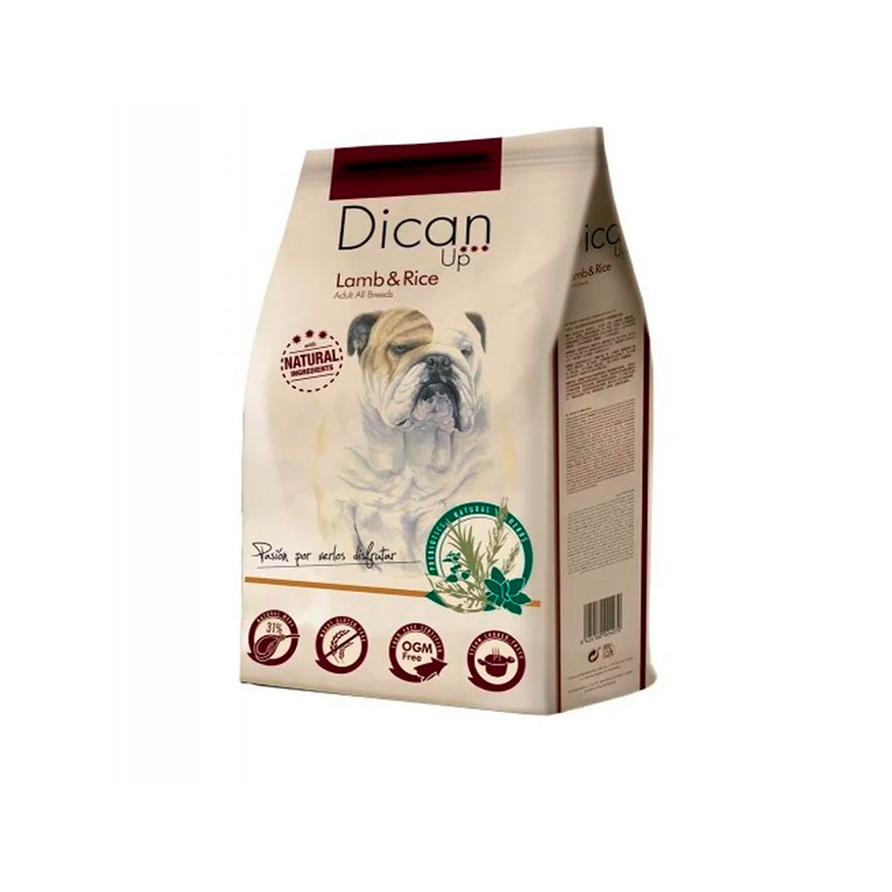 dican up perro cordero y arroz