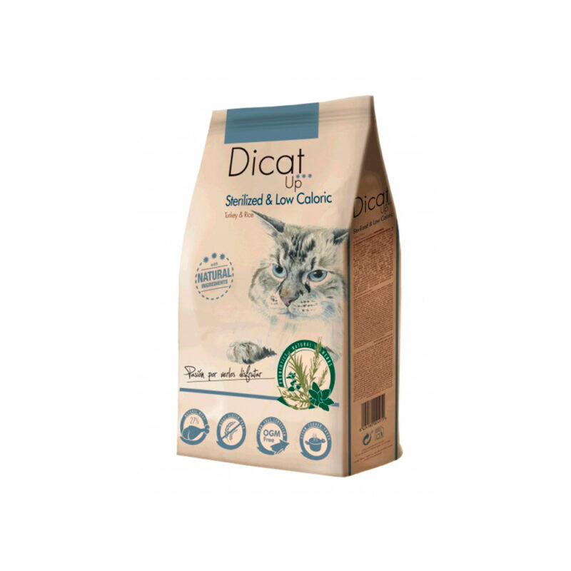 dicat up gato sterilisad y low caloric