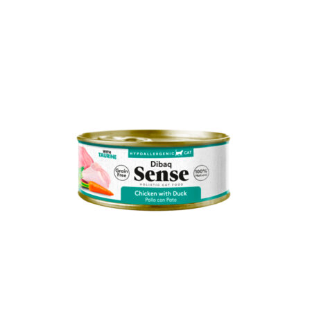 dibaq sense gato grain free pollo con pato