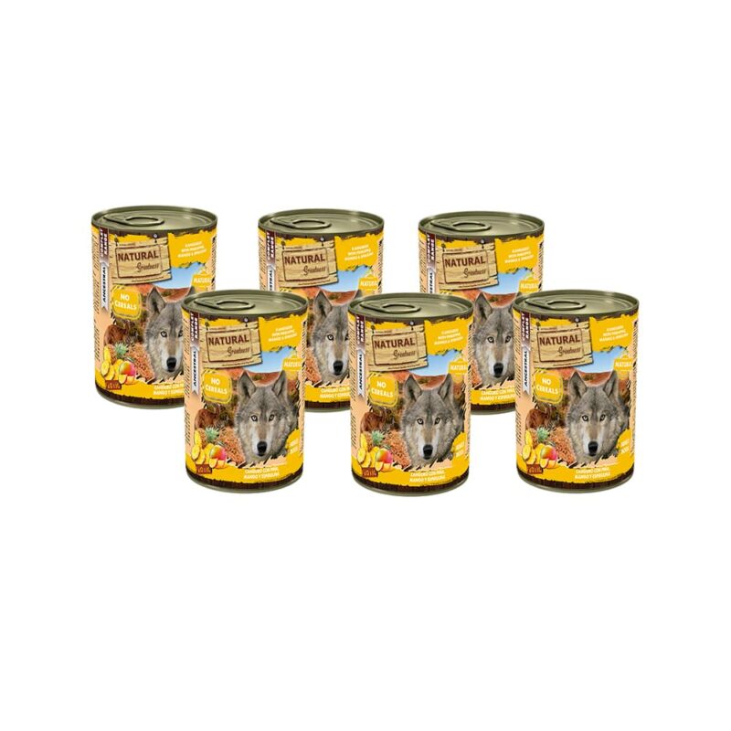 Lata natural greatness Canguro con Piña y Mango 400 gr para perro