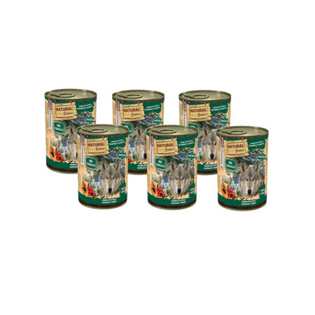 lata natural greatness Cordero con Papaya, Arándanos y Romero 400 gr para perro