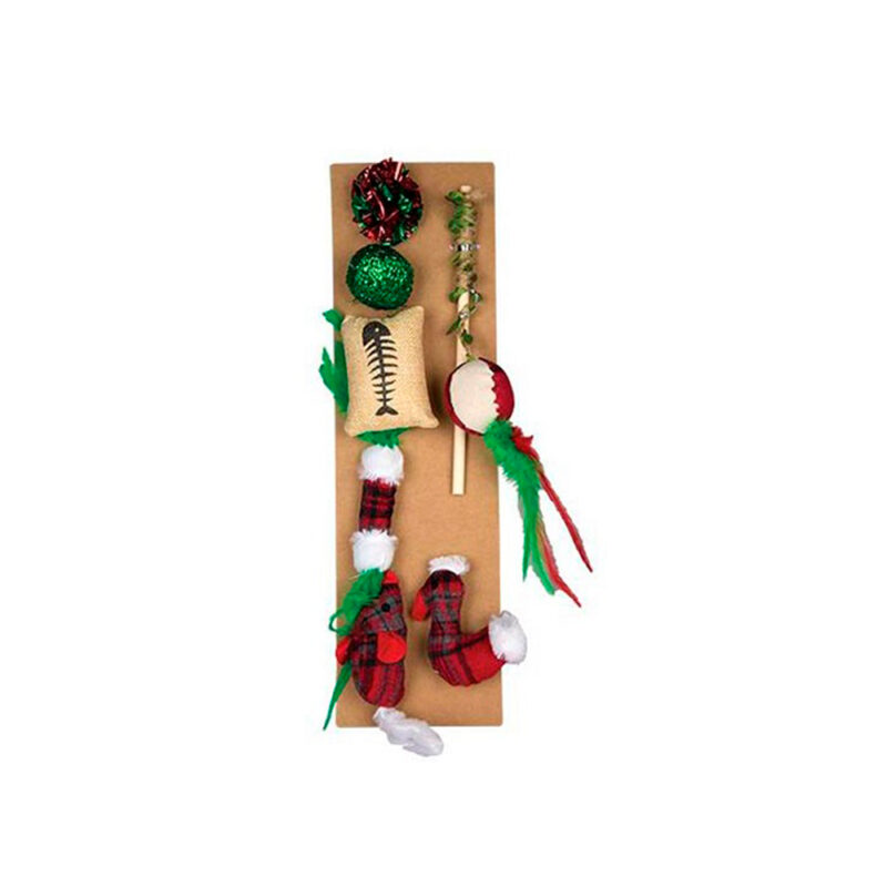 Juguete lote de navidad 7 juguetes para gato