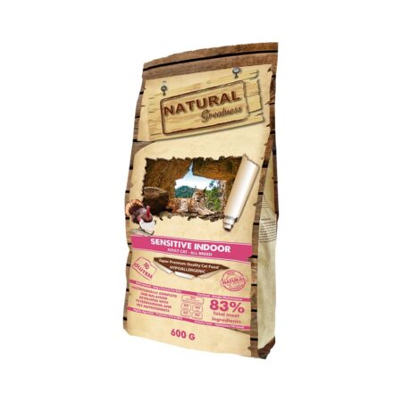 Natural greatness Receta Sensitive Indoor 600 gr para gato