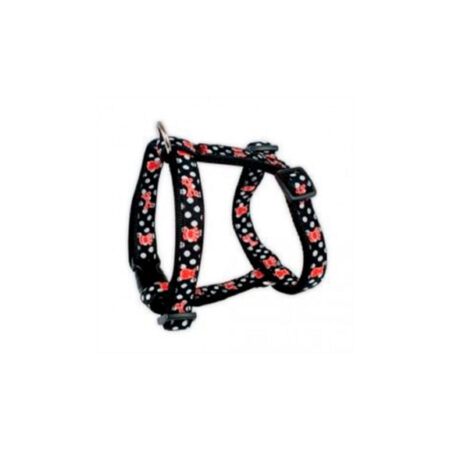 ARNES DOOGY FANTASIA NEGRO CON PUNTOS BLANCOS Y ESTAMPADOS ROJOS 50-70cm x 20mm