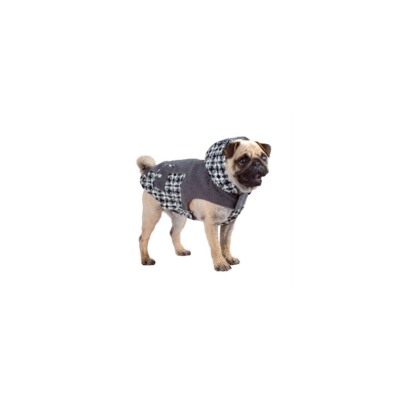 ABRIGO TWEEDY GRIS-NEGRO