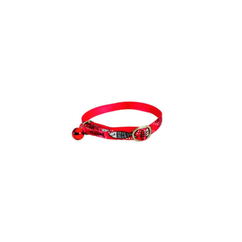 COLLAR DOOGY GATO SARDINE 30cm ROJO