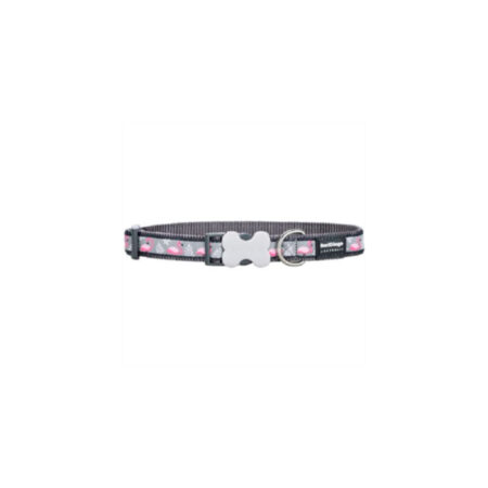 COLLAR RED DINGO FANTASIA FLAMANT ROSE GRIS
