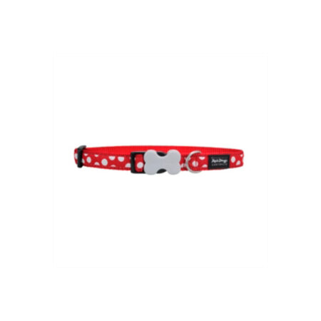 COLLAR RED DINGO FANTASIA ROJO CON PUNTOS BLANCOS