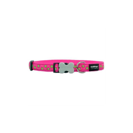 COLLAR RED DINGO FANTASIA ROSA CON ESTRELLAS VERDES