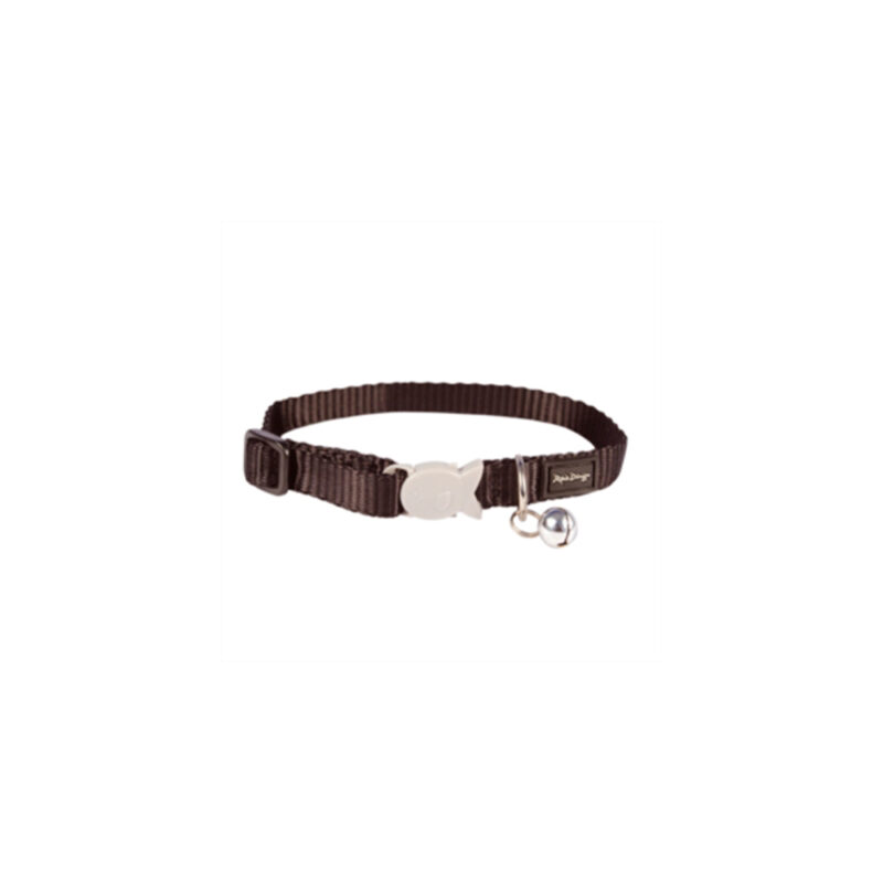 COLLAR RED DINGO GATO BASIC NEGRO 20-32cm x 12mm