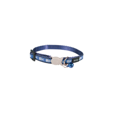 COLLAR RED DINGO GATO FANTASIA AZUL CON ESPINAS 20-32cm x 12mm