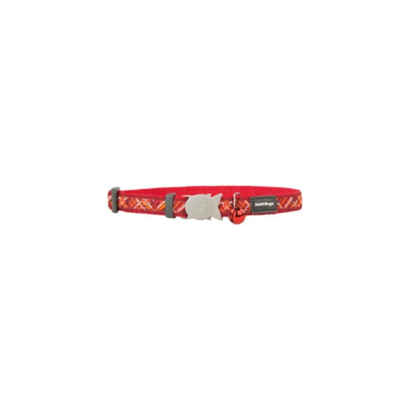 COLLAR RED DINGO GATO FANTASIA FLANNO ROJO 20-32cm x 12mm