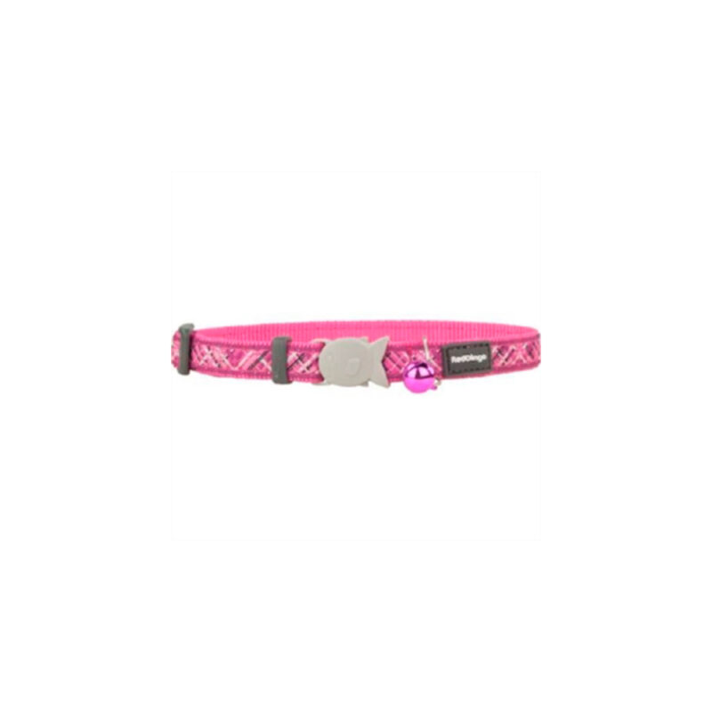 COLLAR RED DINGO GATO FANTASIA FLANNO ROSA 20-32cm x 12mm