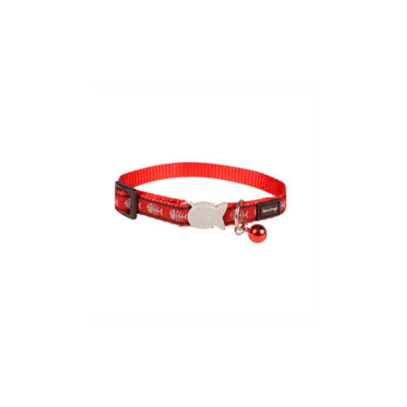 COLLAR RED DINGO GATO FANTASIA ROJO CON ESPINAS 20-32cm x 12mm