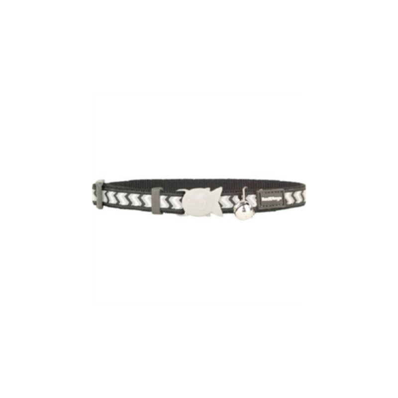 COLLAR RED DINGO GATO REFLECTANTE ZIGGY NEGRO