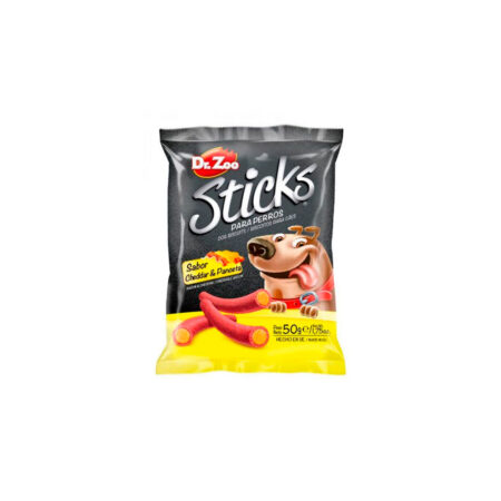 SNACKS STICKS SABOR CHEDAR Y PANCETA DOCTOR ZOO 50GR