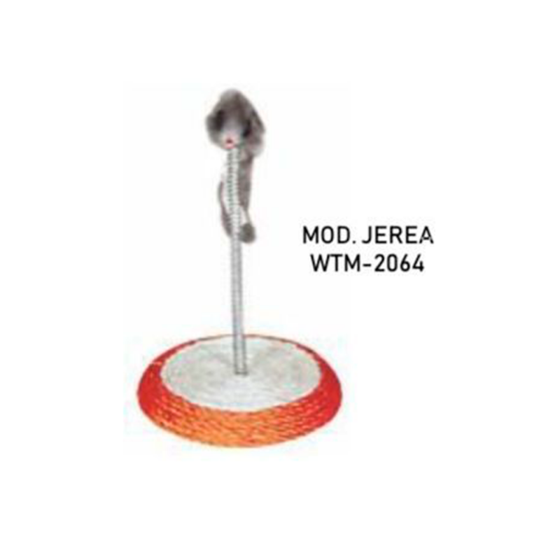 Base redonda 13cm diam. en sisal con muelle y ratón