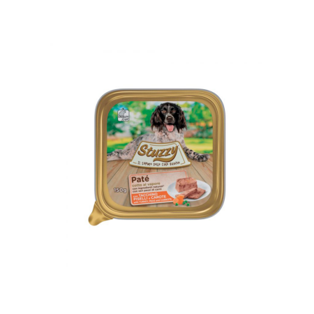 Mister Stuzzy Dog Tarrinas Aluminio Pavo con guisantes y zanahorias 150 gr