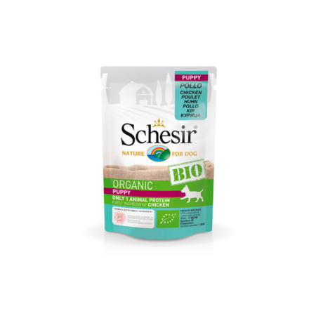 Schesir Bio Perro Sobres pollo puppy 85gr