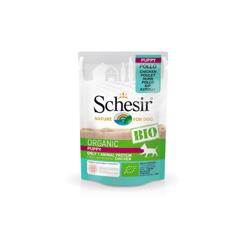 Schesir Bio Perro Sobres pollo puppy 85gr