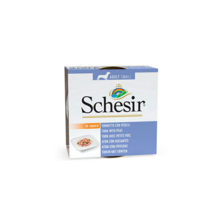 Schesir Lata perro 85 gr atún con guisantes