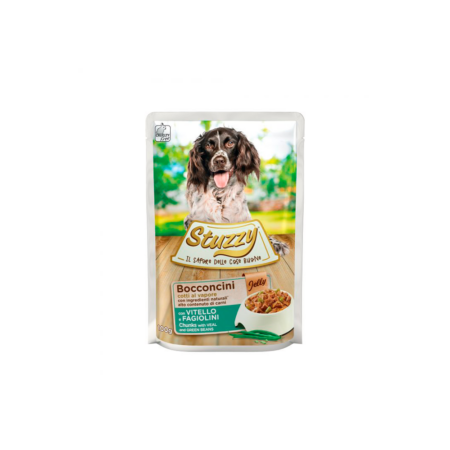 Stuzzy Dog Sobres Con ternera con judía verde 100g