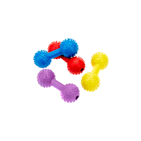 Juguete classic Rubber Pimple Dumbbell with Bell 110mm