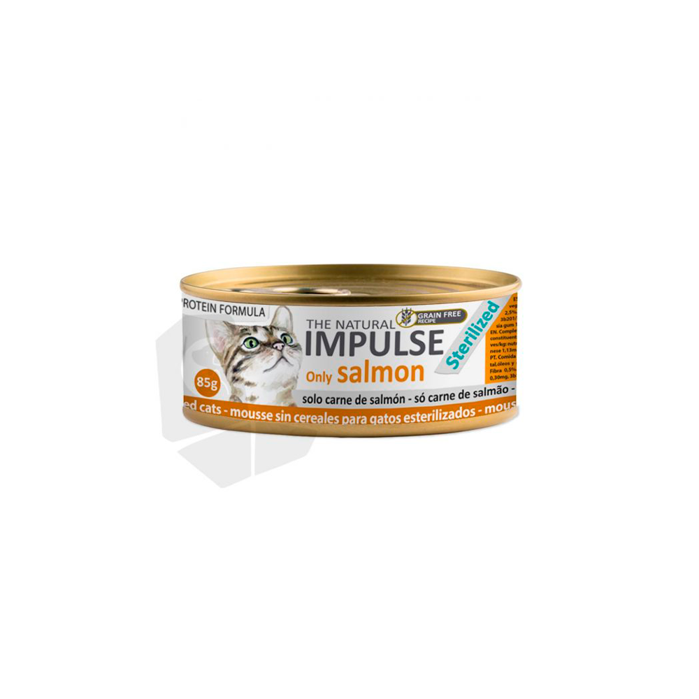 LATA GATO IMPULSE GATOS ESTERELIZADOS SALMÓN 85 GR