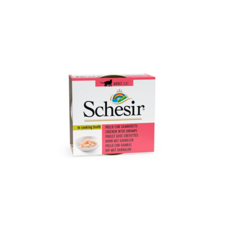Schesir Lata Filetes de pollo con gambas 70g