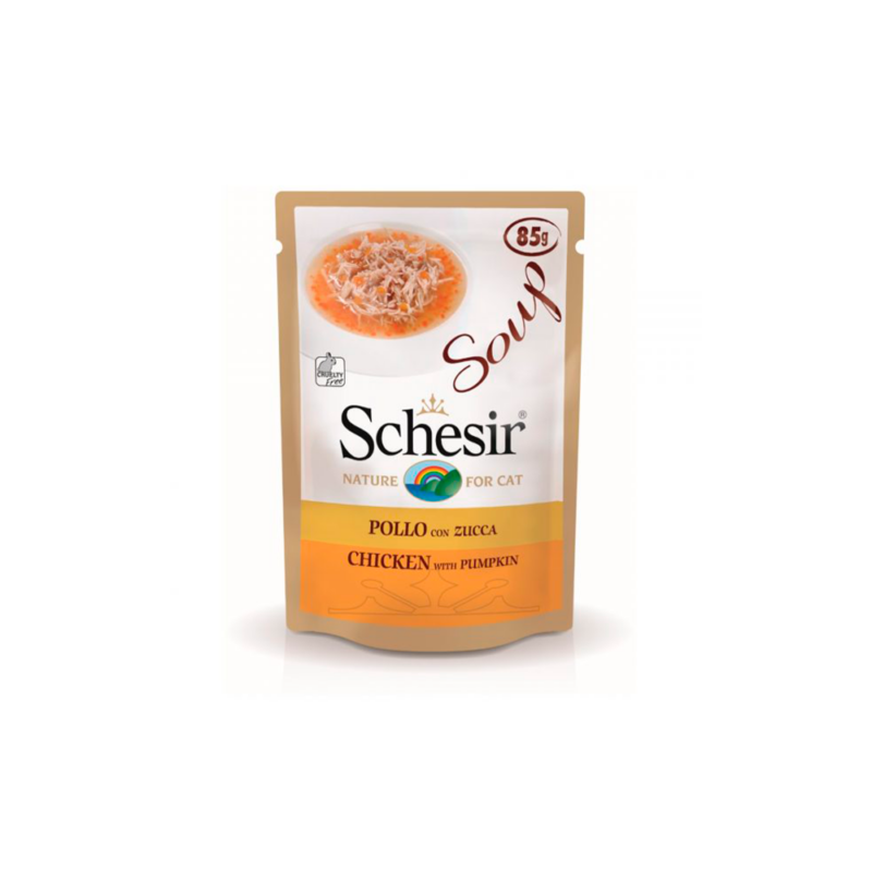 Sopa Schesir gato Pollo con calabaza 85g