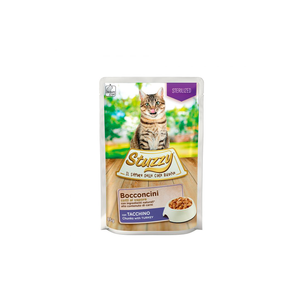 Stuzzy Cat Sobres Pavo para gatos esterilizados 85 gr
