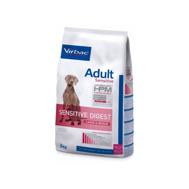 ADULT DOG SENSITIVE DIGEST LARGE&MED HPM 3 - 12Kg