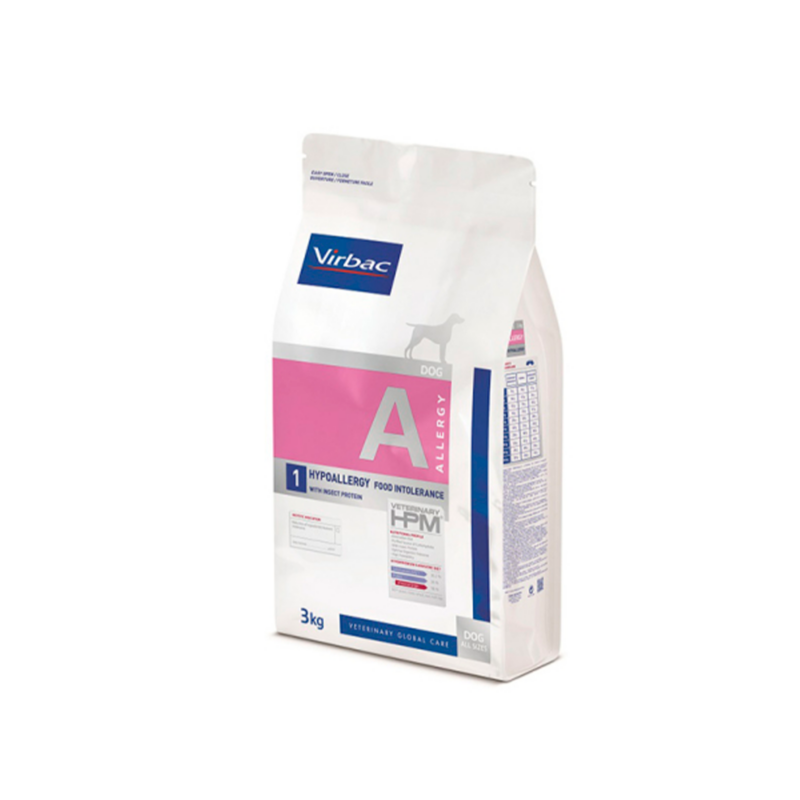Virbac A1 allergy hypoall, proteina insecto HPM 3 - 12Kg