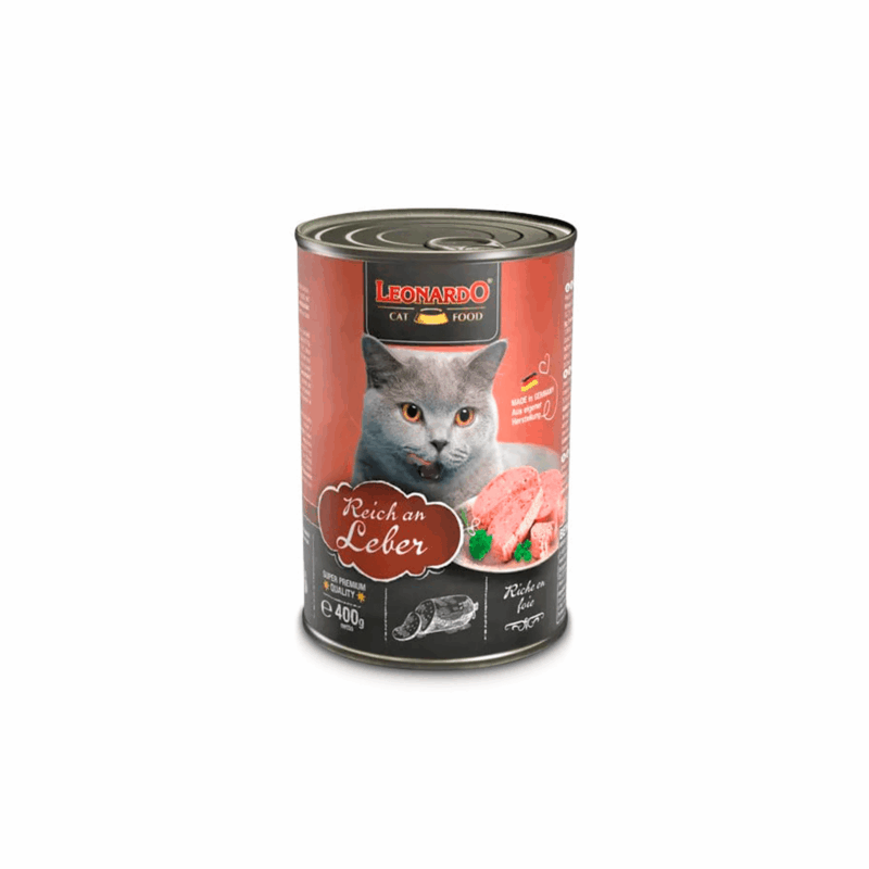 Lata Leonardo Feline Rico en Hígado 400g