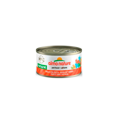 Lata almo nature gato HFC de pollo y calabaza 70G