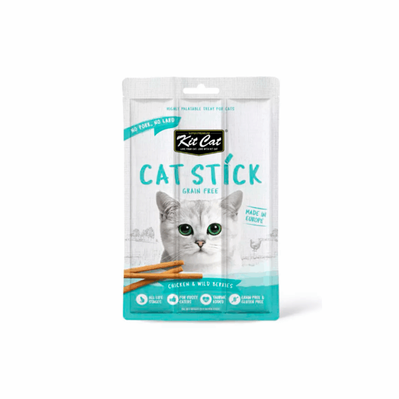 Kit Cat Cat Stick Grain Free Pollo y Frutos del Bosque para Gatos