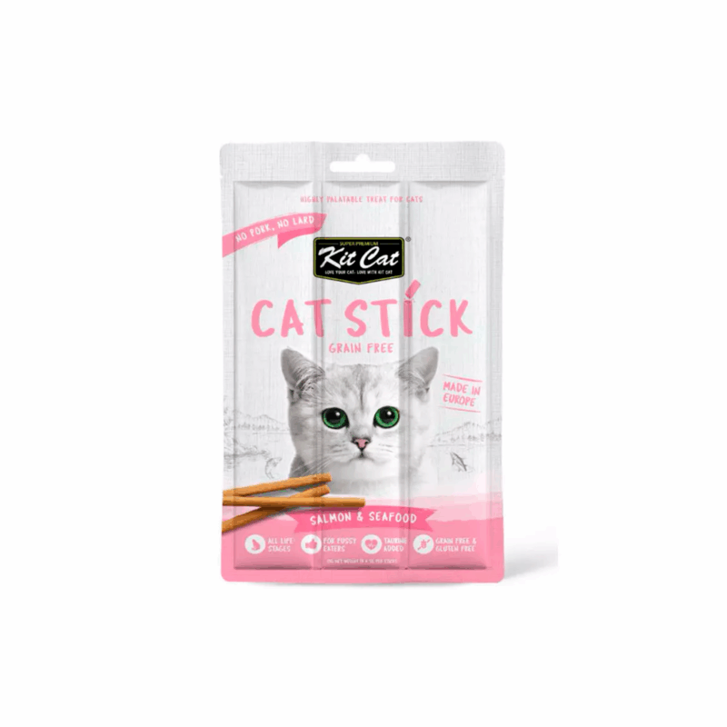 Kit Cat Cat Stick Salmón & Seafood para Gatos
