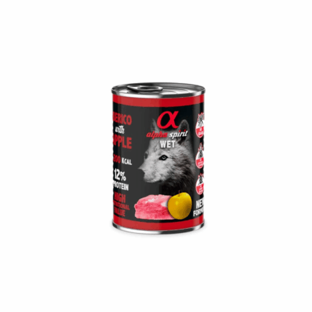 Lata Alpha Spirit Grain Free Cerdo y Manzana Amarilla 400gr