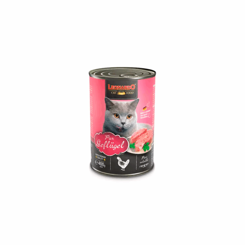 Lata Leonardo Feline Puro en Ave 400g