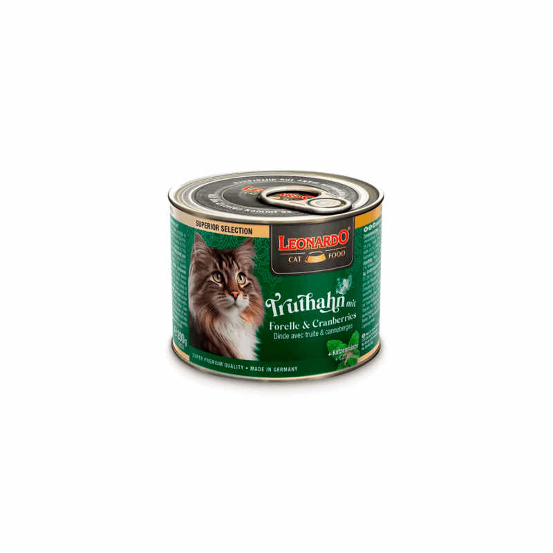 Leonardo Superior Selection Pavo con Trucha y Arándano Rojo Lata 200g