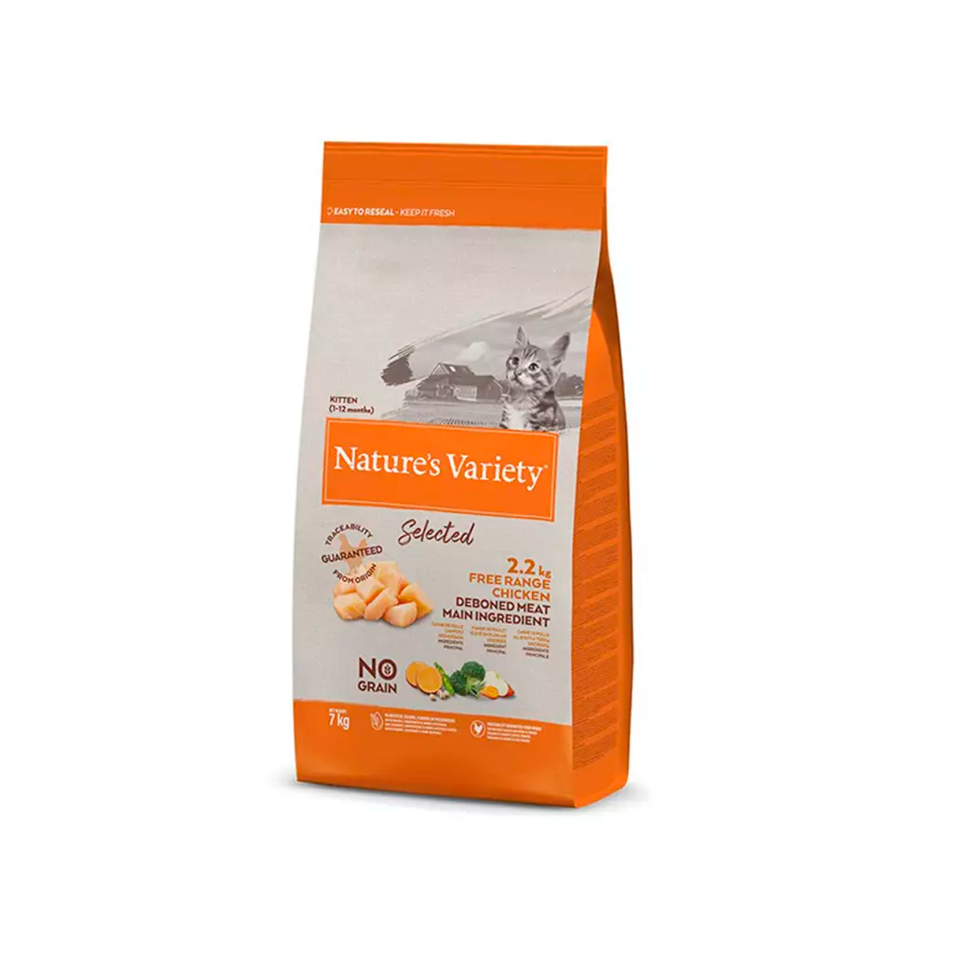 Nature's variety gato no grain kitten pollo 300gr - 7Kg