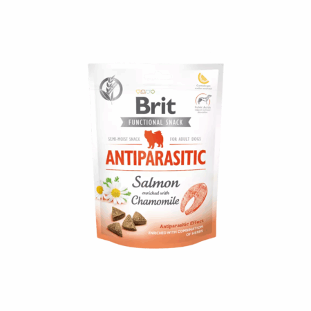 Snack Brit Antiparasitic Salmón y Manzanilla para Perros